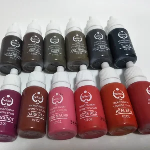 1Pcs BTCH Microblading Pigment Semi Permanent Makeup Eyebrow Tattoo Ink Lips Eye Line Brown Red Black Color