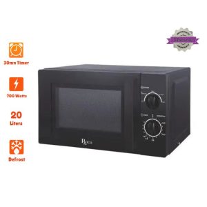 roch 20l digital microwave oven – black (model: rmw 20lmx7 b)
