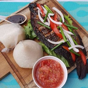 banku with grilled tilapia