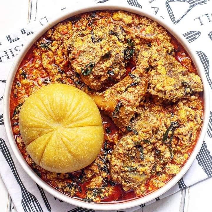 Egusi Soup with Eba – Fresh, Delicious, and Ready to Eat