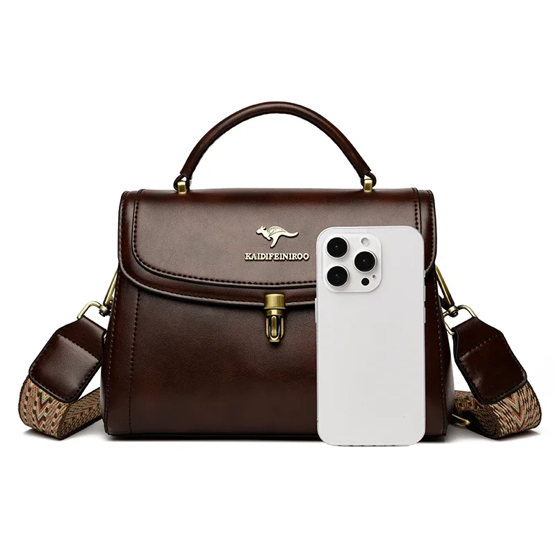 luxury light pu leather shoulder bag – stylish large handbag for women