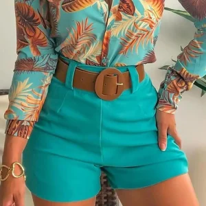 women shorts bottoms hot pants summer chic solid color back zipper hot pants high waist solid color back zipper slim shorts